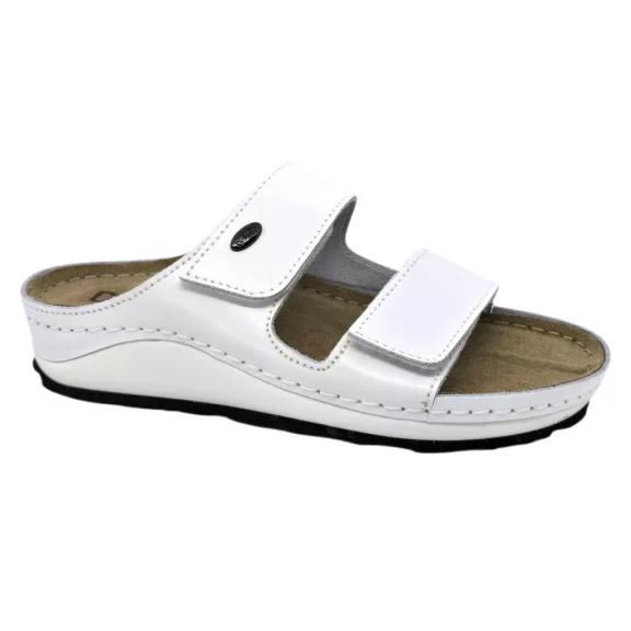 4001 -es női Dr Feet bőr papucs - feher 4001 -es női Dr Feet bőr papucs - feher