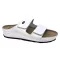 4001 -es női Dr Feet bőr papucs - feher