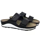 4001 -es női Dr Feet bőr papucs - fekete