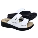 5012 -es női Dr Feet bőr papucs - feher - kivehető talpbetet
