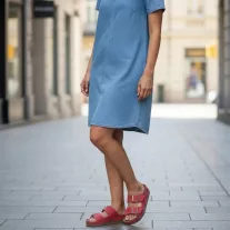 593 -as női Doss bőr papucs - piros