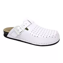 8001 -es ferfi Dr Feet bőr papucs - feher