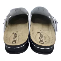 8001 -es ferfi Dr Feet bőr papucs - feher