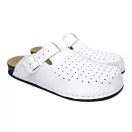 8001 -es ferfi Dr Feet bőr papucs - feher 8001 -es ferfi Dr Feet bőr papucs - feher