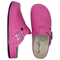 8001 -es ferfi Dr Feet bőr papucs - pink