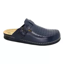 8001 -es ferfi Dr Feet bőr papucs - sotet kek