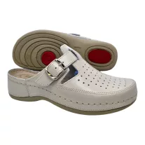 88 -as női Doss bőr papucs - beige