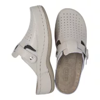 88 -as női Doss bőr papucs - beige