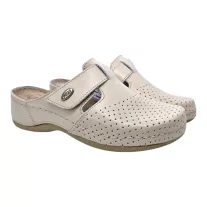 89 -es női Doss bőr papucs - beige