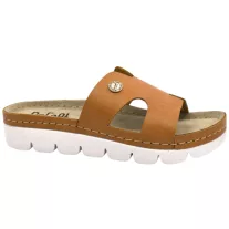 9000 -es női Dr Feet bőr papucs - barna