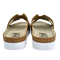 9000 -es női Dr Feet bőr papucs - barna