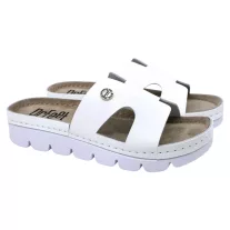 9000 -es női Dr Feet bőr papucs - feher