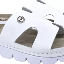 9000 -es női Dr Feet bőr papucs - feher