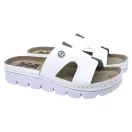 9000 -es női Dr Feet bőr papucs - feher