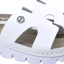 9000 -es női Dr Feet bőr papucs - feher