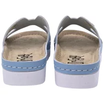 9000 -es női Dr Feet bőr papucs - vilagos kek