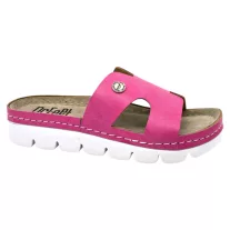 9000 -es női Dr Feet bőr papucs - rozsaszin