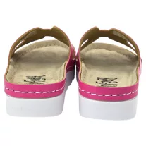 9000 -es női Dr Feet bőr papucs - rozsaszin