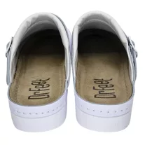 9010 -es női Dr Feet bőr papucs - feher