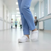 9010 -es női Dr Feet bőr papucs - feher