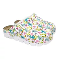 9010 -es női Dr Feet bőr papucs - feher pillango
