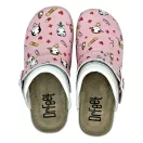 9010 -es női Dr Feet bőr papucs - rozsaszin orvos mintas 9010 -es női Dr Feet bőr papucs - rozsaszin orvos mintas