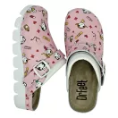 9010 -es női Dr Feet bőr papucs - rozsaszin orvos mintas 9010 -es női Dr Feet bőr papucs - rozsaszin orvos mintas