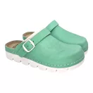 9010 -es női Dr Feet bőr papucs - zold