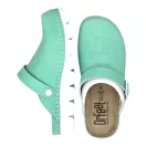 9010 -es női Dr Feet bőr papucs - zold 9010 -es női Dr Feet bőr papucs - zold