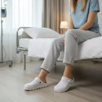 9014 -es női Dr Feet bőr papucs - feher