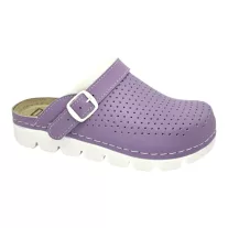 9014 -es női Dr Feet bőr papucs - lila