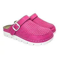 9014 -es női Dr Feet bőr papucs - pink