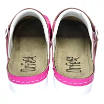 9014 -es női Dr Feet bőr papucs - pink