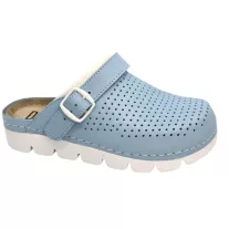 9014 -es női Dr Feet bőr papucs - vilagos kek