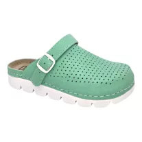 9014 -es női Dr Feet bőr papucs - zold