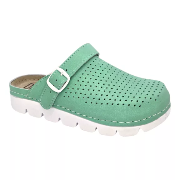 9014 -es női Dr Feet bőr papucs - zold 9014 -es női Dr Feet bőr papucs - zold