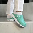 9014 -es női Dr Feet bőr papucs - zold 9014 -es női Dr Feet bőr papucs - zold