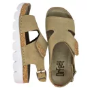 9016 -os női Dr Feet bőr szandal - cappuccino barna