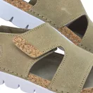 9016 -os női Dr Feet bőr szandal - cappuccino barna