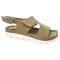 9016 -os női Dr Feet bőr szandal - cappuccino barna