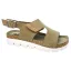 9016 -os női Dr Feet bőr szandal - cappuccino barna