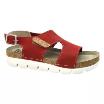 9016 -os női Dr Feet bőr szandal - piros