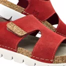 9016 -os női Dr Feet bőr szandal - piros
