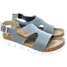 9016 -os női Dr Feet bőr szandal - vilagos kek