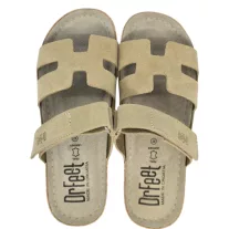 9018 -as női Dr Feet bőr papucs - cappuccino barna
