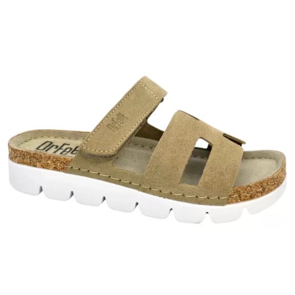 9018 -as női Dr Feet bőr papucs - cappuccino barna 9018 -as női Dr Feet bőr papucs - cappuccino barna