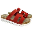 9018 -as női Dr Feet bőr papucs - piros 9018 -as női Dr Feet bőr papucs - piros