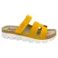 9018 -as női Dr Feet bőr papucs - mustar sarga