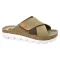 9019 -es női Dr Feet bőr papucs - cappuccino