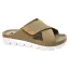 9019 -es női Dr Feet bőr papucs - cappuccino